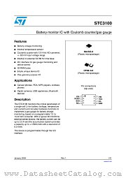 STC3100IST datasheet pdf ST Microelectronics