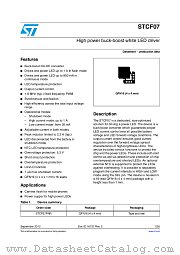 STCF07 datasheet pdf ST Microelectronics