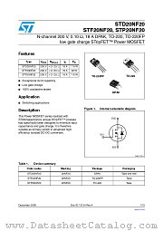 STD20NF20 datasheet pdf ST Microelectronics
