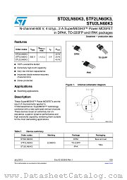 STF2LN60K3 datasheet pdf ST Microelectronics