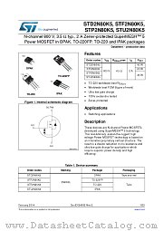 STF2N80K5 datasheet pdf ST Microelectronics
