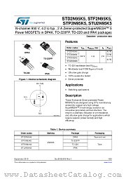 STU2N95K5 datasheet pdf ST Microelectronics