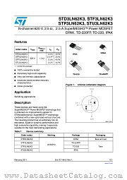 STU3LN62K3 datasheet pdf ST Microelectronics