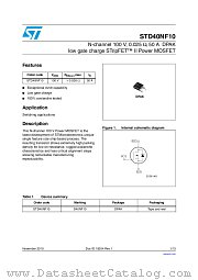 STD40NF10 datasheet pdf ST Microelectronics
