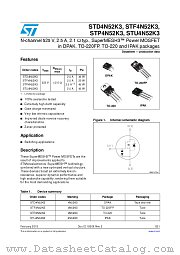 STF4N52K3 datasheet pdf ST Microelectronics