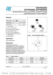 STP7N52DK3 datasheet pdf ST Microelectronics