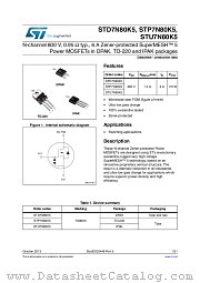 STU7N80K5 datasheet pdf ST Microelectronics