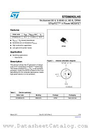 STD86N3LH5 datasheet pdf ST Microelectronics