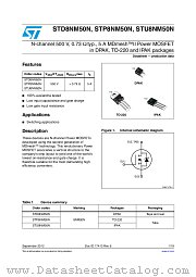 STD8NM50N datasheet pdf ST Microelectronics