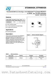 STD9NM40N datasheet pdf ST Microelectronics
