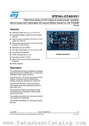 STEVAL-CCA016V1 datasheet pdf ST Microelectronics
