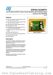 STEVAL-CCA027V1 datasheet pdf ST Microelectronics