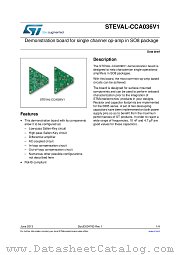 STEVAL-CCA036V1 datasheet pdf ST Microelectronics