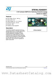 STEVAL-ISA030V1 datasheet pdf ST Microelectronics