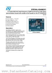 STEVAL-ISA083V1 datasheet pdf ST Microelectronics
