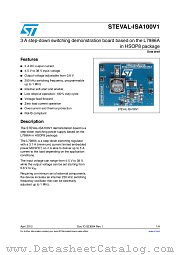 STEVAL-ISA100V1 datasheet pdf ST Microelectronics