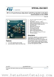 STEVAL-ISA156V1 datasheet pdf ST Microelectronics