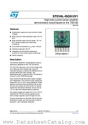 STEVAL-ISQ010V1 datasheet pdf ST Microelectronics