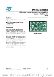STEVAL-MKI098V1 datasheet pdf ST Microelectronics