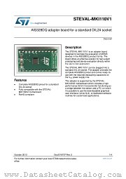 STEVAL-MKI110V1 datasheet pdf ST Microelectronics