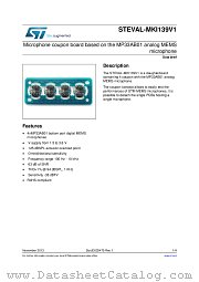 STEVAL-MKI139V1 datasheet pdf ST Microelectronics