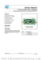 STEVAL-TDR016V1 datasheet pdf ST Microelectronics
