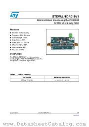 STEVAL-TDR019V1 datasheet pdf ST Microelectronics