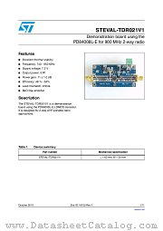STEVAL-TDR021V1 datasheet pdf ST Microelectronics