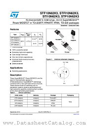 STF10N62K3 datasheet pdf ST Microelectronics