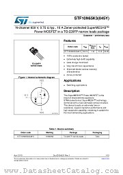 STF10N65K3(045Y) datasheet pdf ST Microelectronics