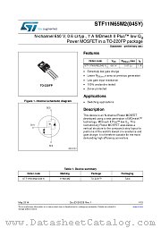 STF11N65M2(045Y) datasheet pdf ST Microelectronics