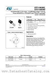 STF11N65M2 datasheet pdf ST Microelectronics