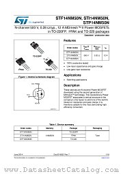 STI14NM50N datasheet pdf ST Microelectronics