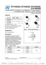 STI18N65M5 datasheet pdf ST Microelectronics