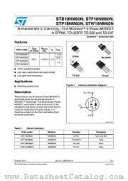 STP18NM60N datasheet pdf ST Microelectronics
