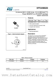STF34NM60N datasheet pdf ST Microelectronics