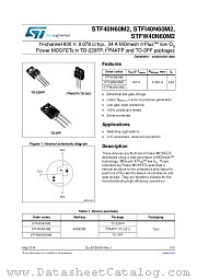 STFI40N60M2 datasheet pdf ST Microelectronics