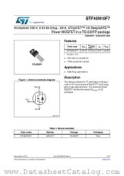 STF45N10F7 datasheet pdf ST Microelectronics