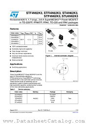 STP4N62K3 datasheet pdf ST Microelectronics