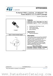 STF5N105K5 datasheet pdf ST Microelectronics
