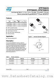 STF7N95K3 datasheet pdf ST Microelectronics