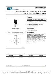 STFI20NM65N datasheet pdf ST Microelectronics