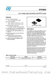STG3682 datasheet pdf ST Microelectronics
