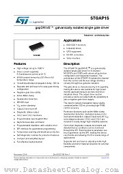 STGAP1S datasheet pdf ST Microelectronics