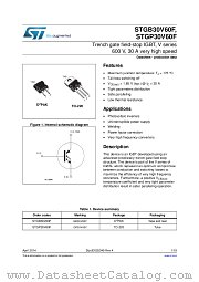 STGP30V60F datasheet pdf ST Microelectronics