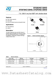 STGP3NC120HD datasheet pdf ST Microelectronics