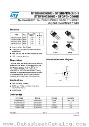 STGB6NC60HDT4 datasheet pdf ST Microelectronics
