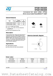 STGD14NC60KT4 datasheet pdf ST Microelectronics