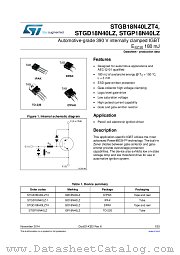 STGD18N40LZ-1 datasheet pdf ST Microelectronics