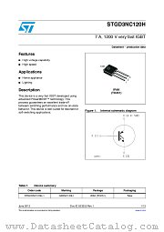 STGD3NC120H datasheet pdf ST Microelectronics